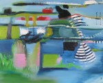fietsen in Holland, 2007, afm. 100x80